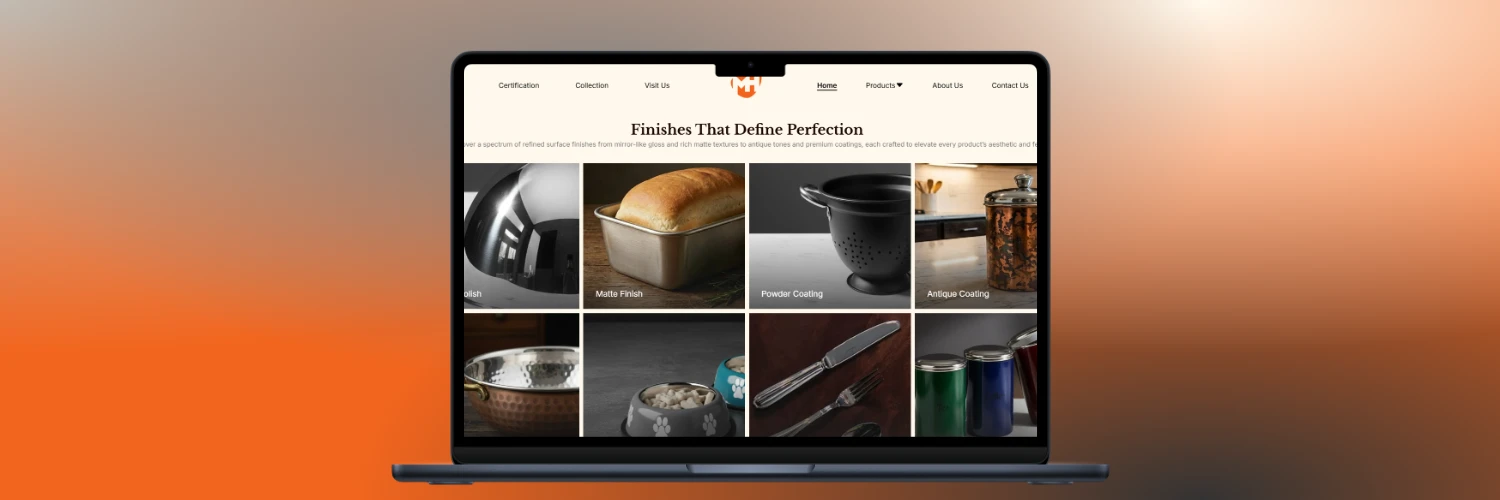 Featured Project Website Mockup